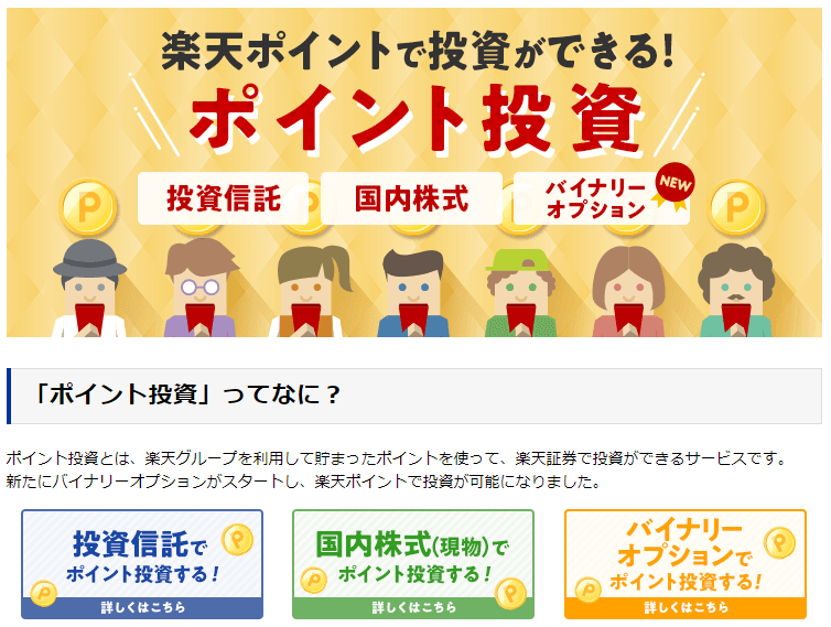 楽天証券のポイント投資